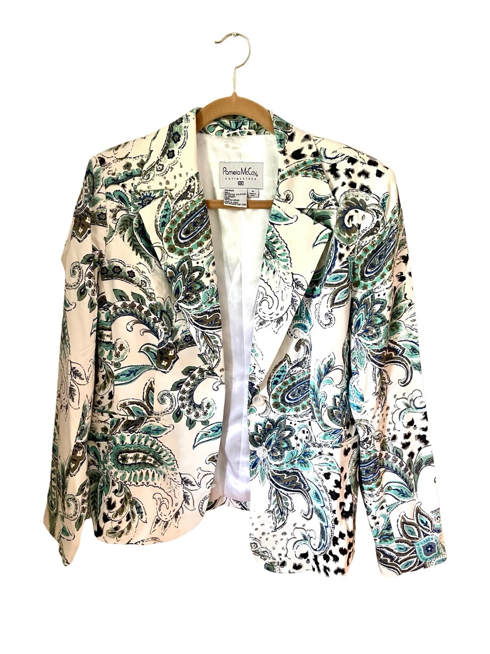 Vintage Pamela McCoy Paisley Print Blazer